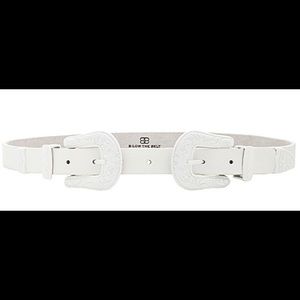 Below the belt baby leather bri belt white sz S